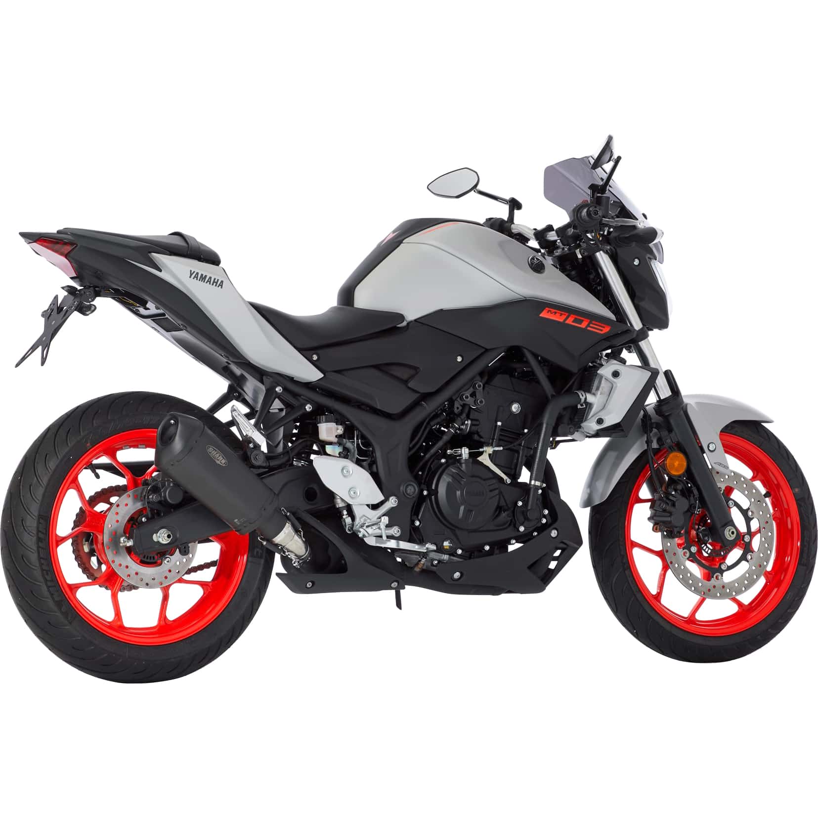 Shark exhaust DSX-10 Auspuff short schwarz für Yamaha MT-03/YZF R3 - Motorradteile & Ersatzteile - Auspuff