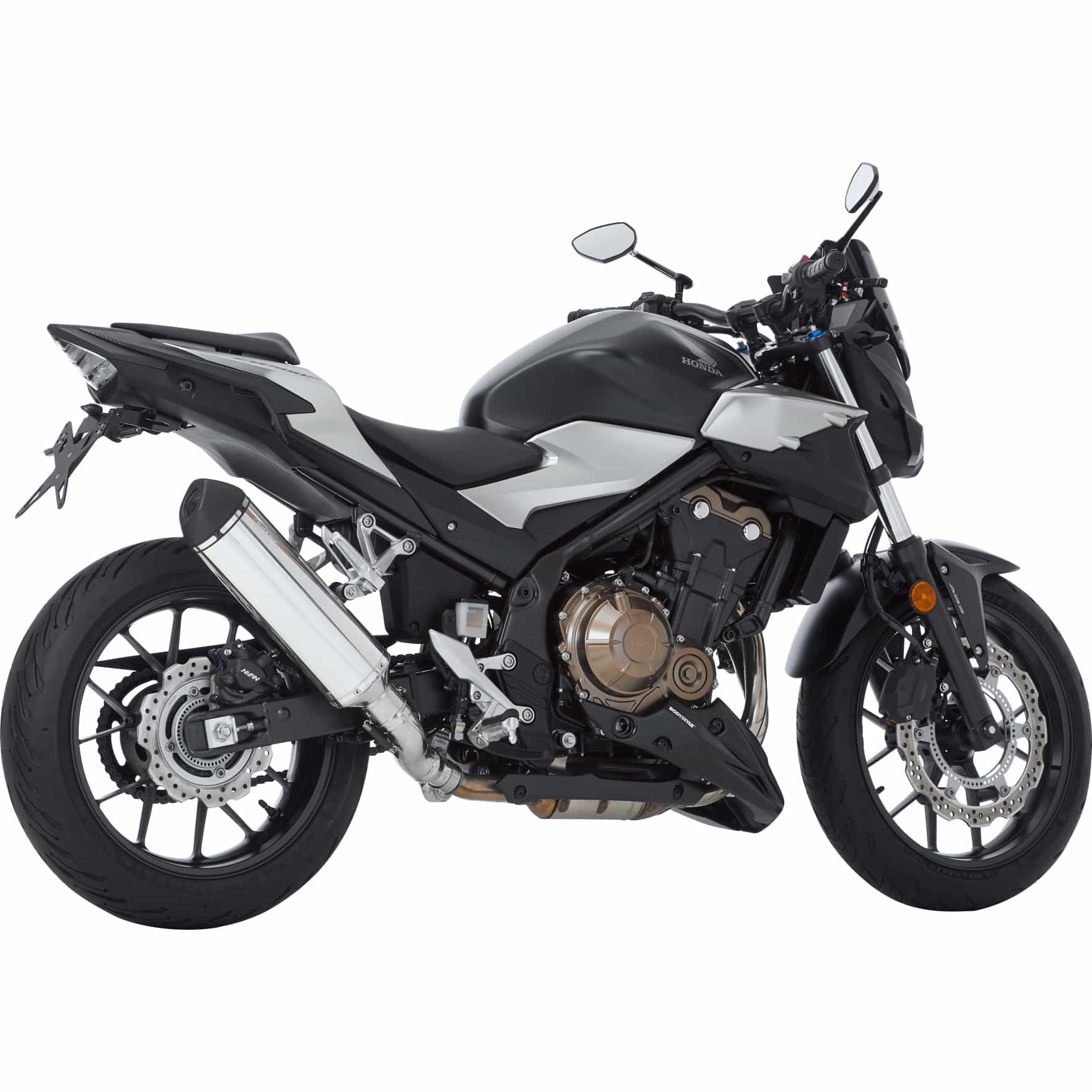 Shark exhaust DSX-5 Auspuff poliert 840457 für Honda CB/CBR/NX 500 2019- - Motorradteile & Ersatzteile - Auspuff