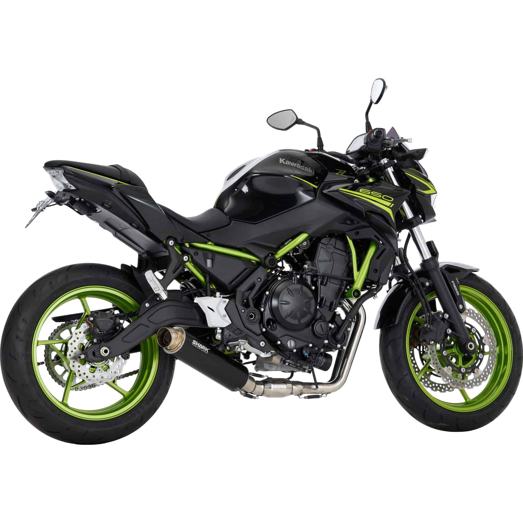Shark exhaust SRC4 Auspuff 2in1 schwarz für Kawa Z/Ninja 650 /RS 2021-2022 - Motorradteile & Ersatzteile - Auspuff
