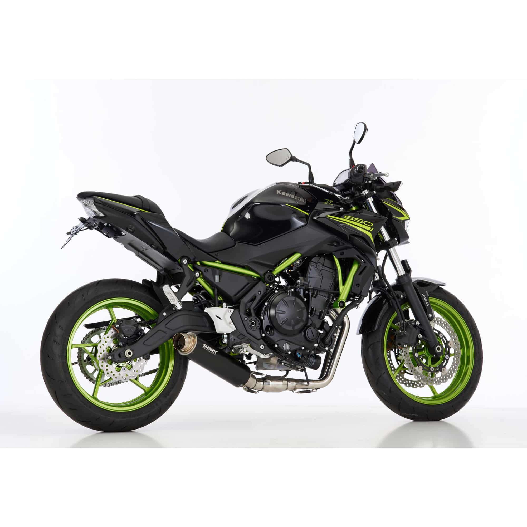 Shark exhaust SRC4 Auspuff 2in1 schwarz für Kawasaki Z/Ninja 650 2023- - Motorradteile & Ersatzteile - Auspuff