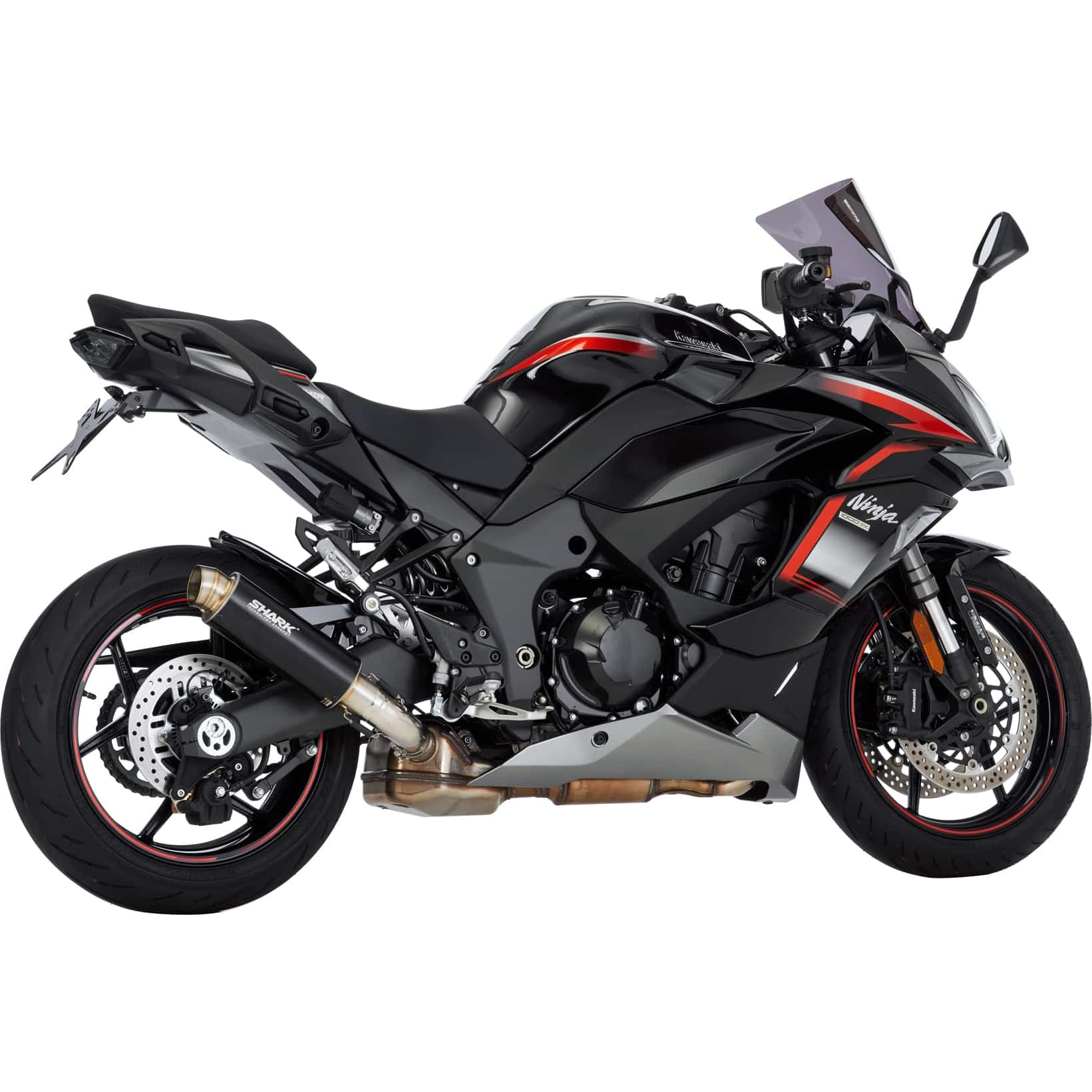 Shark exhaust SRC4 Auspuff short schwarz für Kawasaki Nina 1000 SX E4+E5 - Motorradteile & Ersatzteile - Auspuff