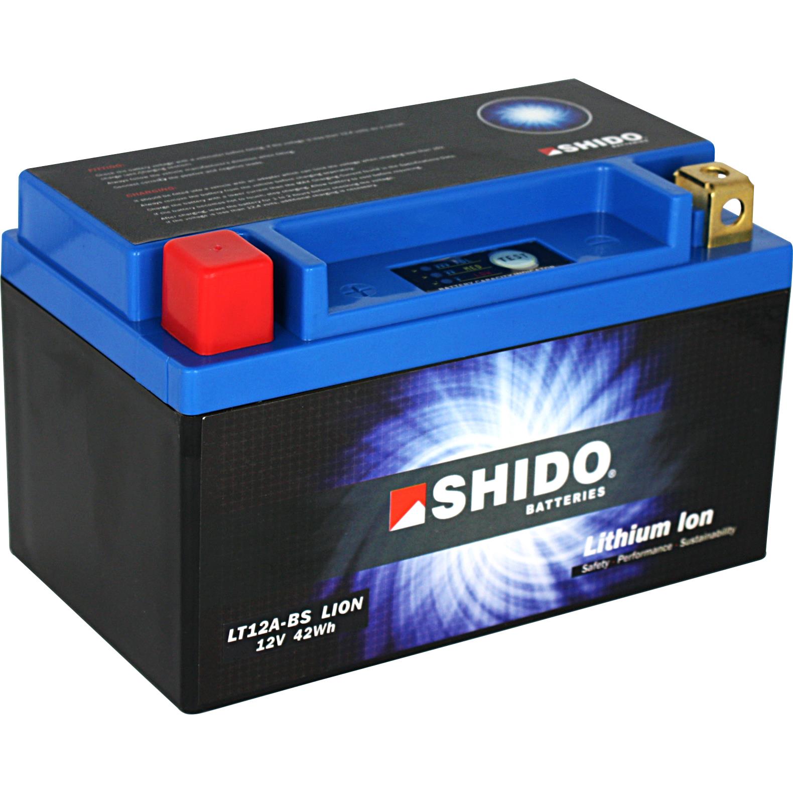 Shido Batterie Lithium LT12A-BS