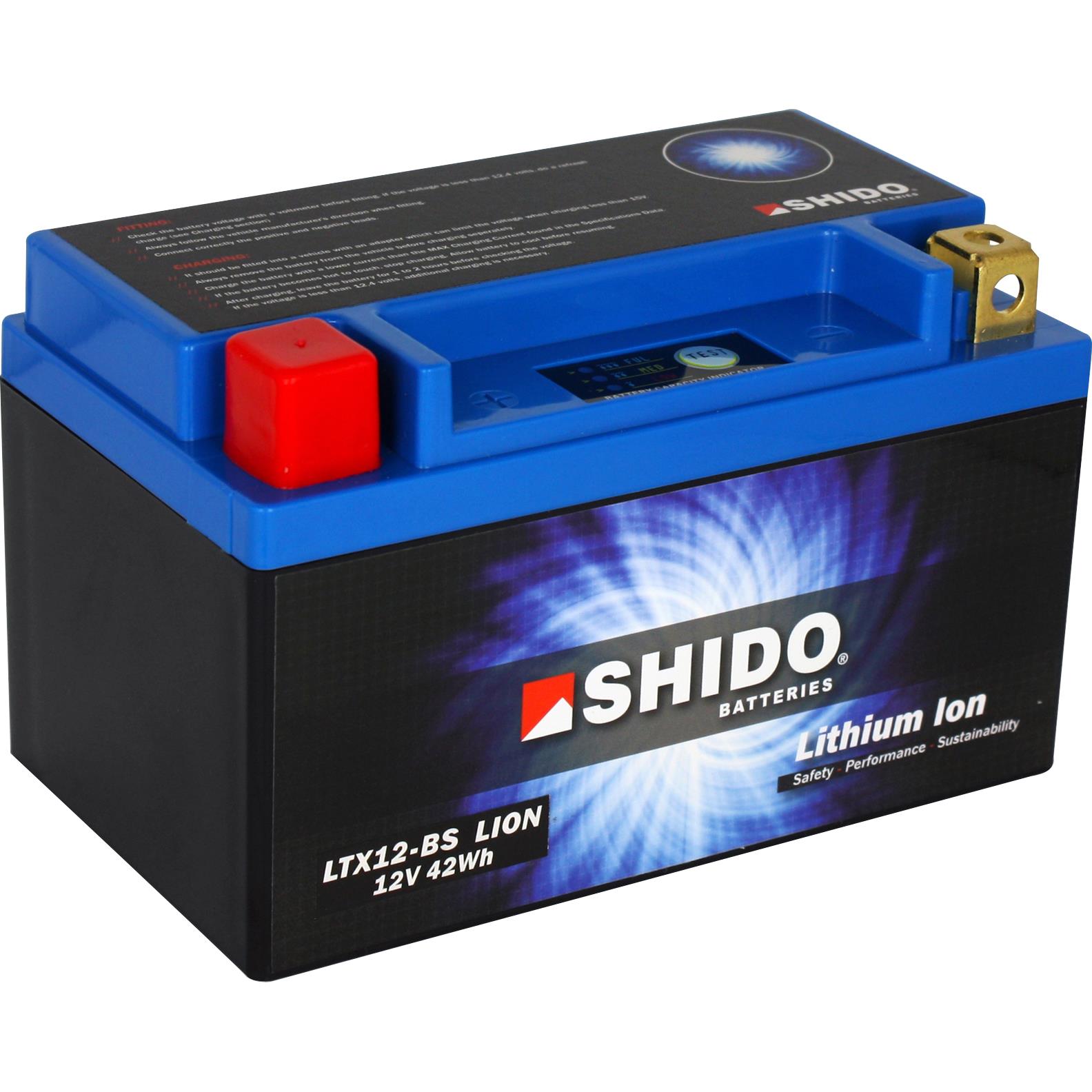 Shido Batterie Lithium LTX12-BS