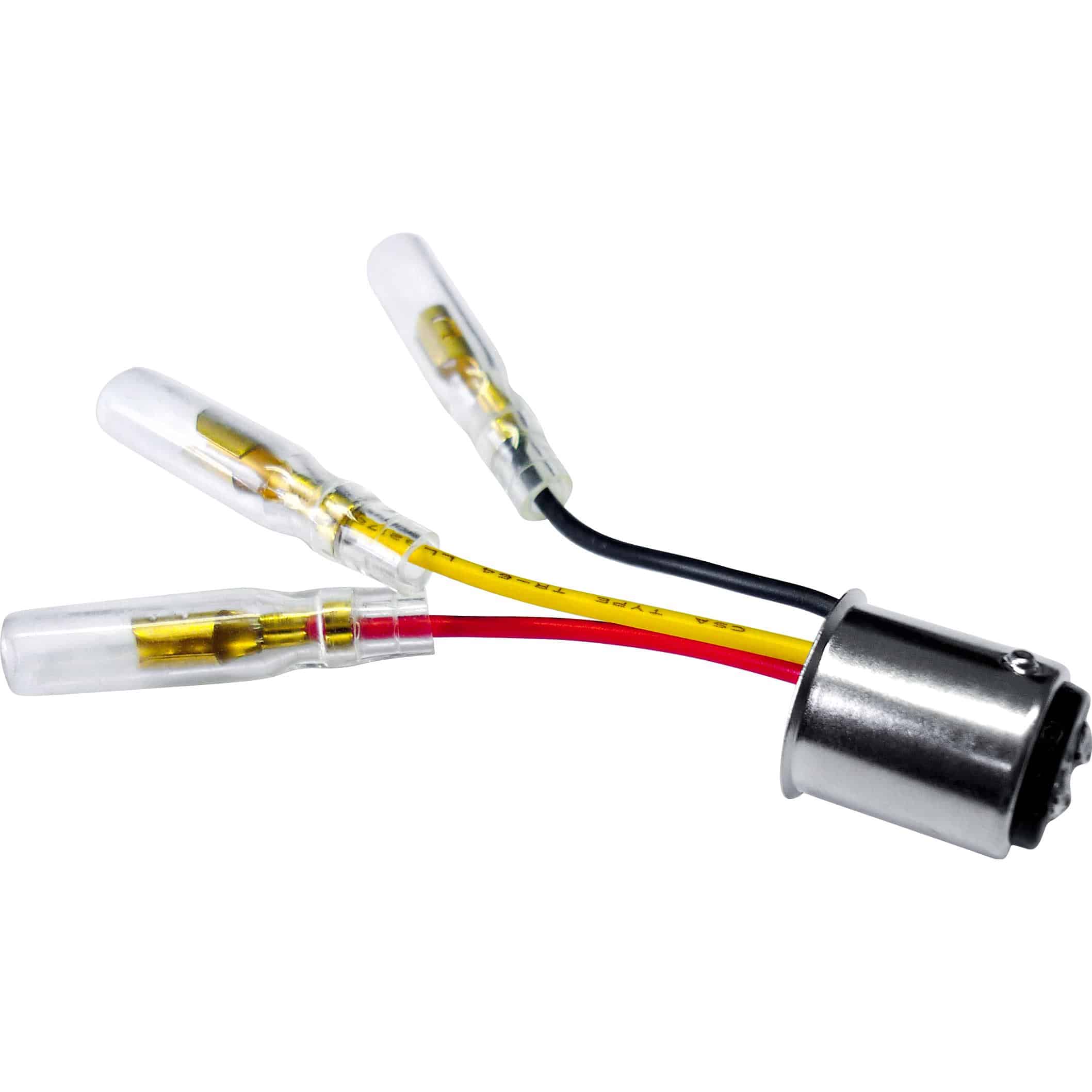Shin Yo Rücklichtadapter Rundstecker an Birnenfassung BAY15D - Motorradteile & Ersatzteile - Beleuchtung