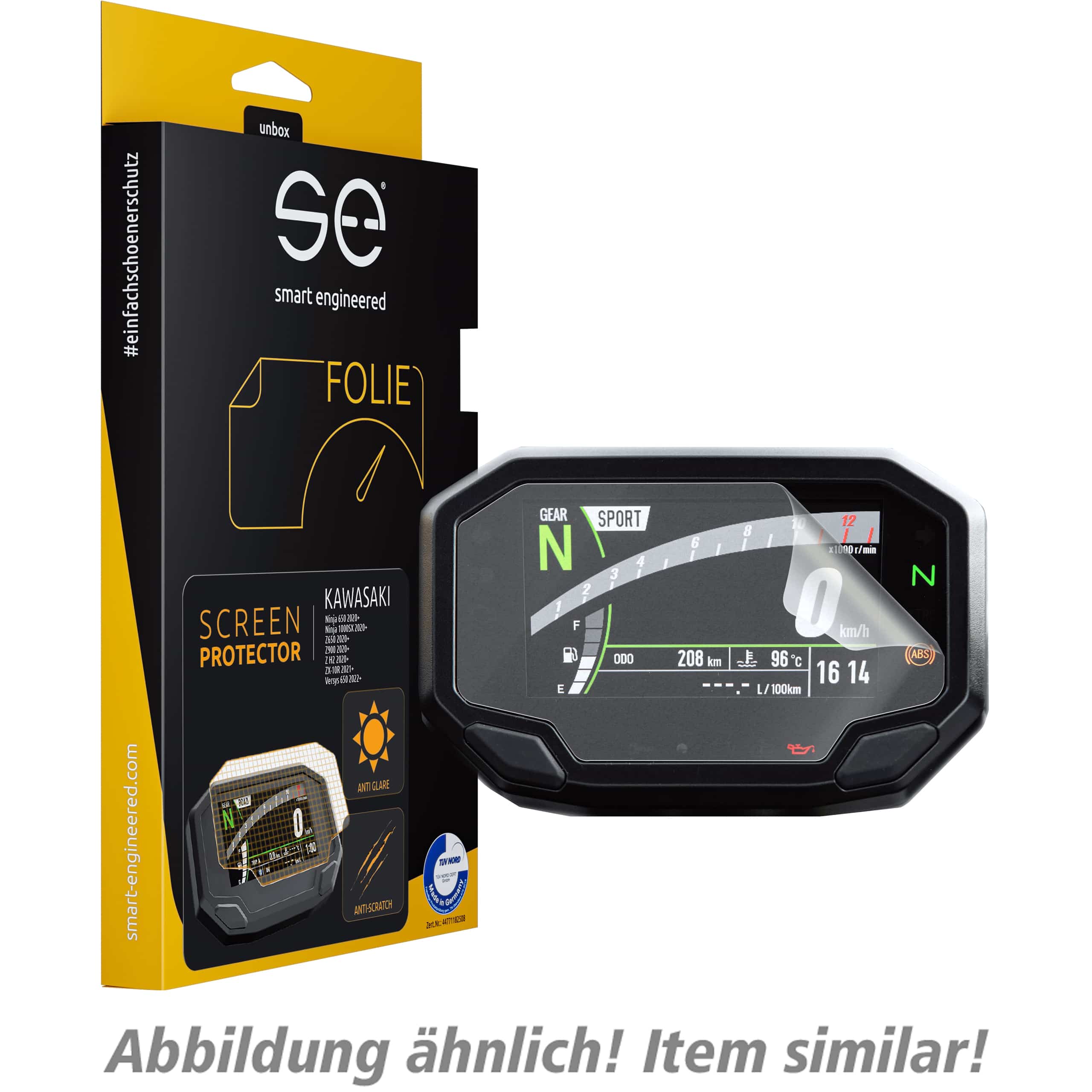 Smart Engineered Cockpit-Schutzfolie entspiegelnd für N-Max 125/155 2013-2019 - Motorradteile & Ersatzteile - Tacho & Instrumente