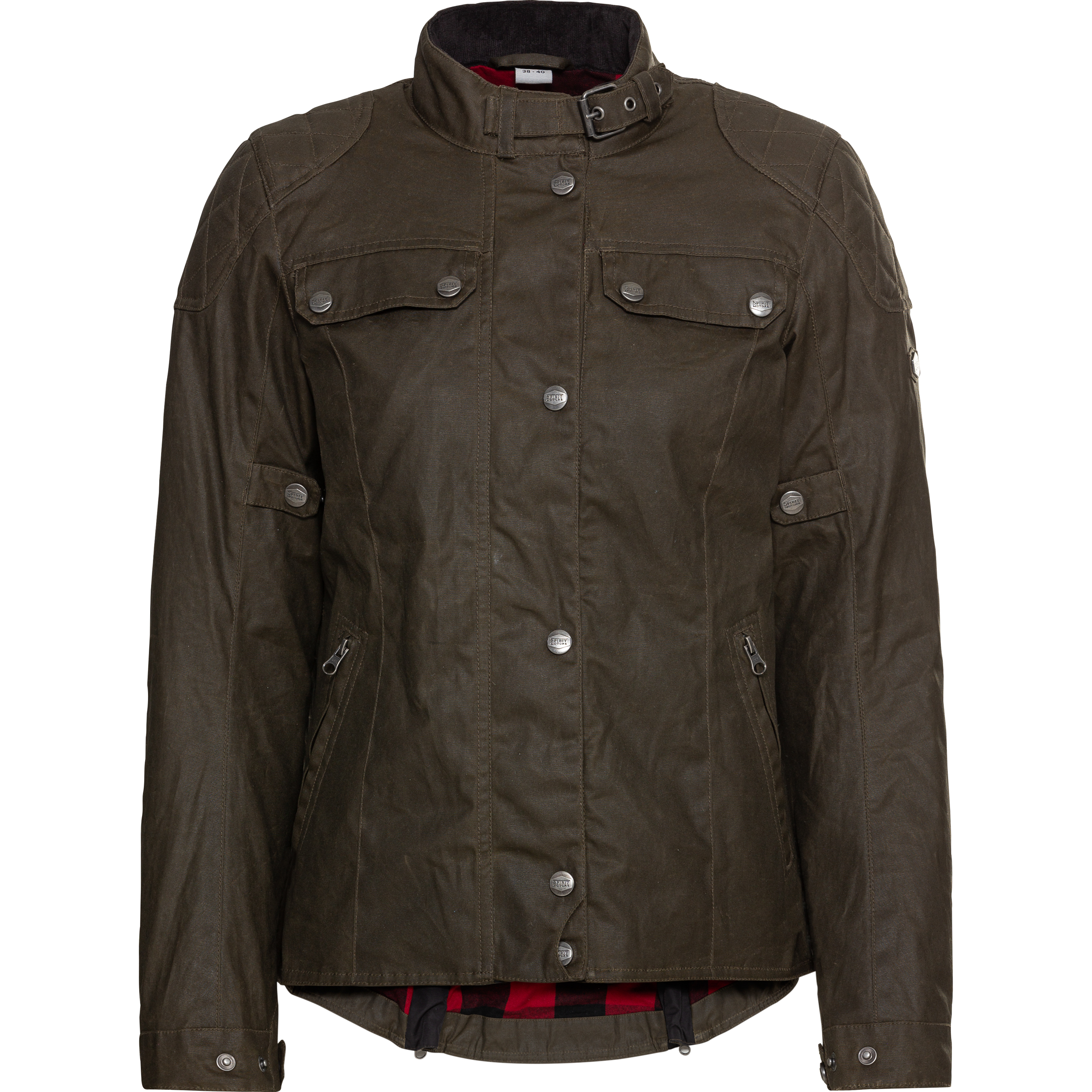 Spirit Motors Dolly Damen Biker Wachsjacke olive XL - Motorradbekleidung - Motorradjacken