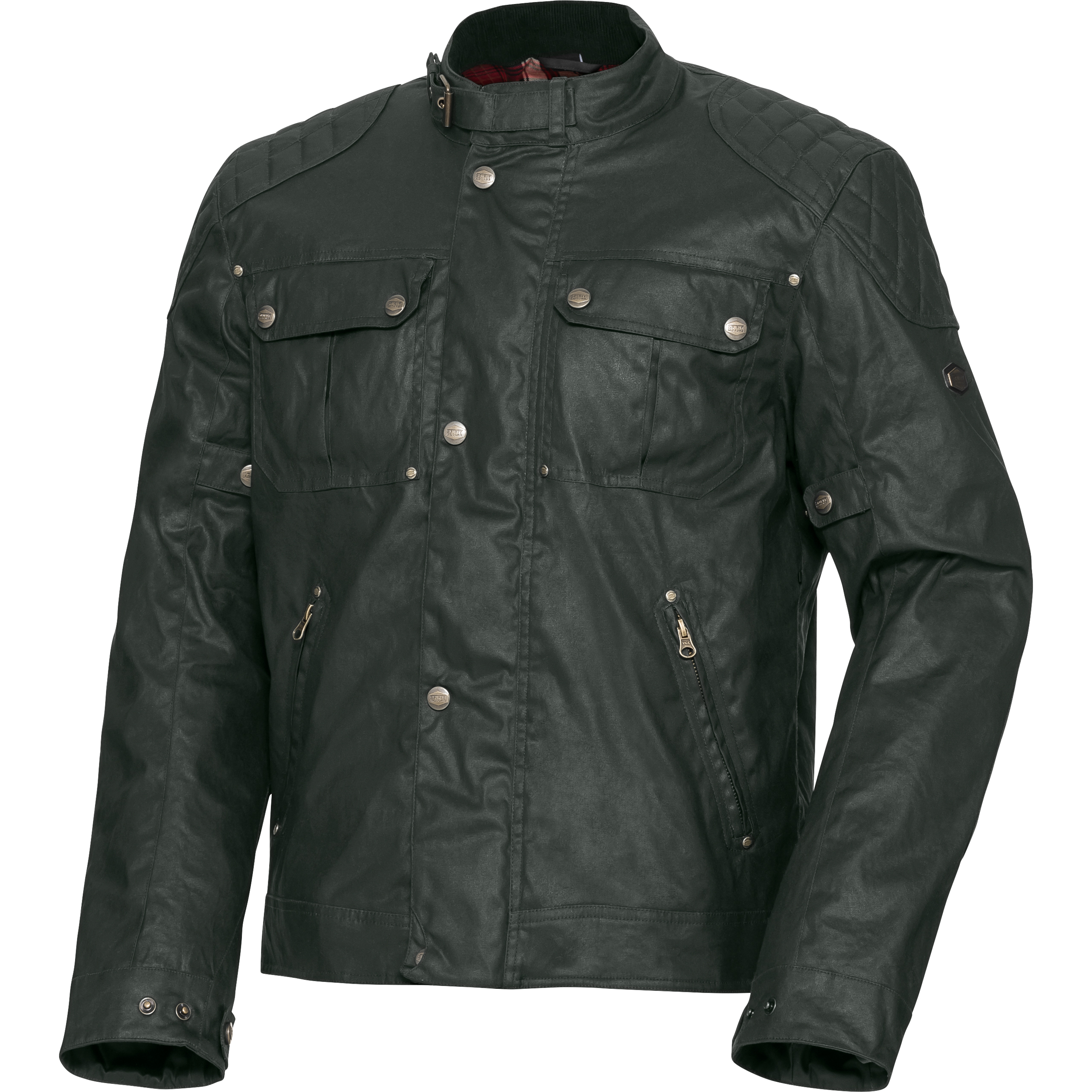 Spirit Motors Dylan Biker Wachsjacke grün XL - Motorradbekleidung - Chopper Motorradbekleidung