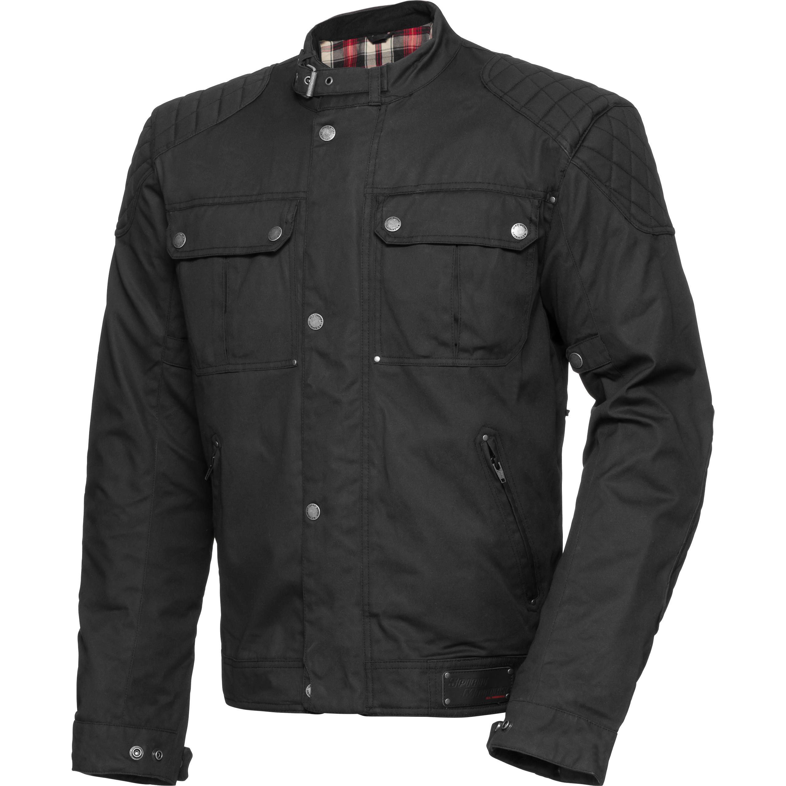 Spirit Motors Dylan Biker Wachsjacke schwarz XL - Motorradbekleidung - Chopper Motorradbekleidung
