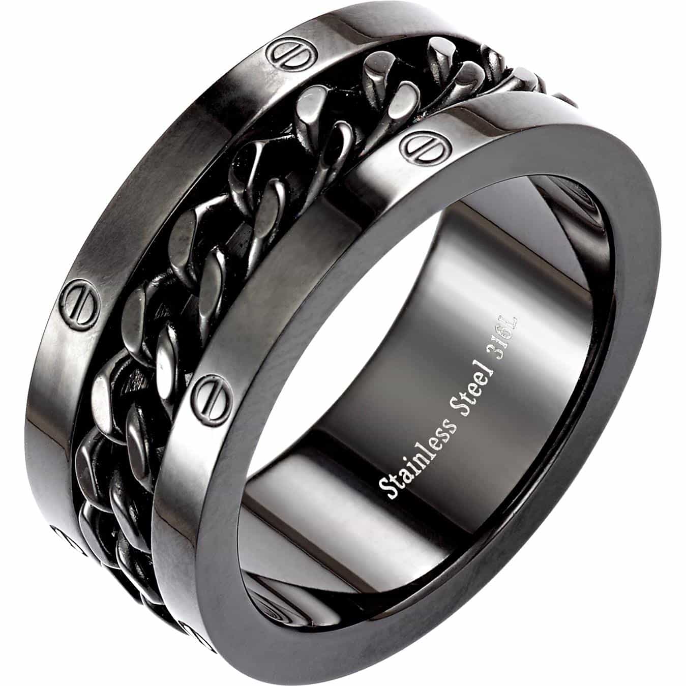 Spirit Motors Edelstahl Spiralring schwarz 21 - Motorradbekleidung - Zubehör & Accessoires