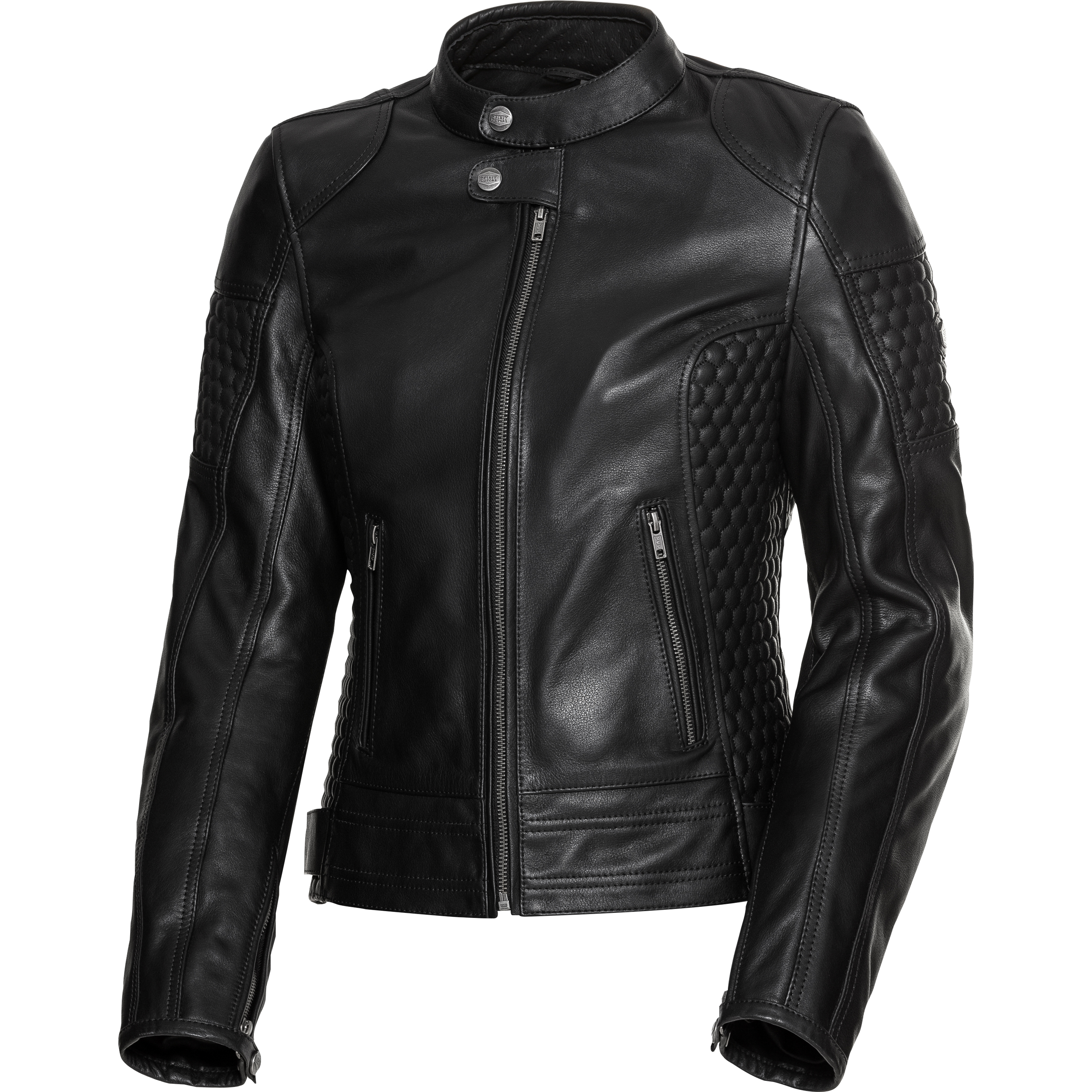 Spirit Motors Retro-Style Damen Lederjacke 1.0 schwarz S - Motorradbekleidung - Motorradjacken