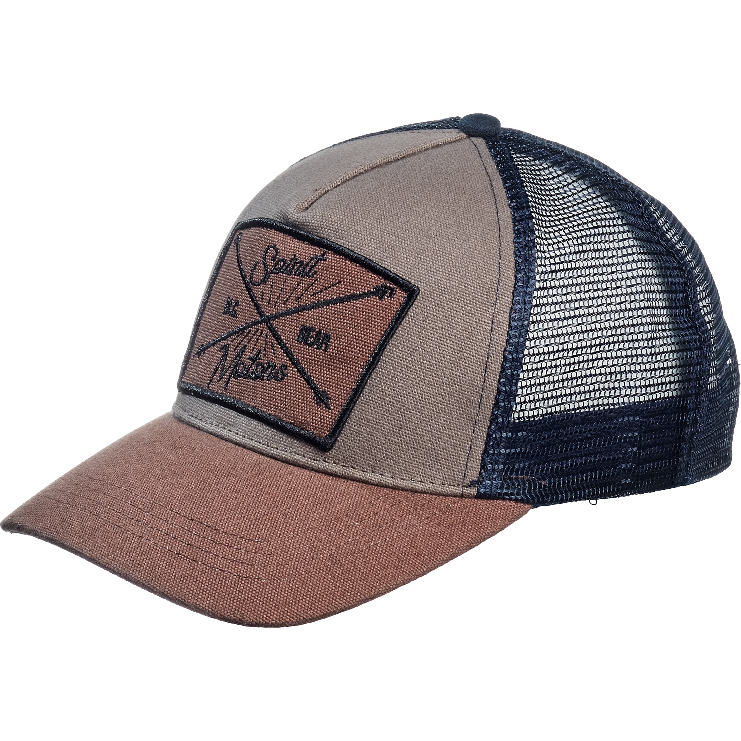 Spirit Motors Retro Trucker Cap 1.0 braun/blau - Motorradbekleidung - Freizeitbekleidung