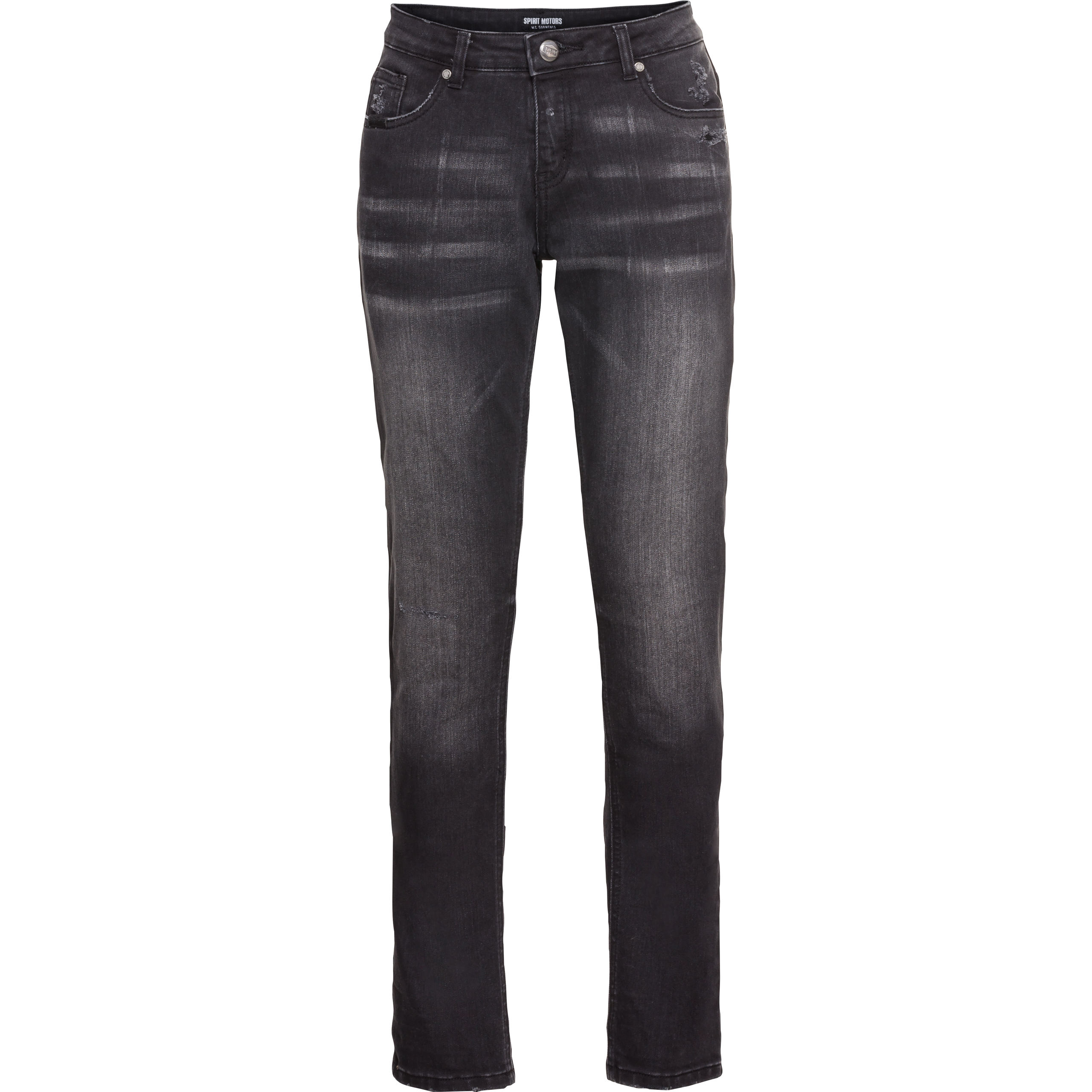 Spirit Motors Slim Mid Miley Damen Jeans schwarz 28/30 - Motorradbekleidung - Motorradhosen