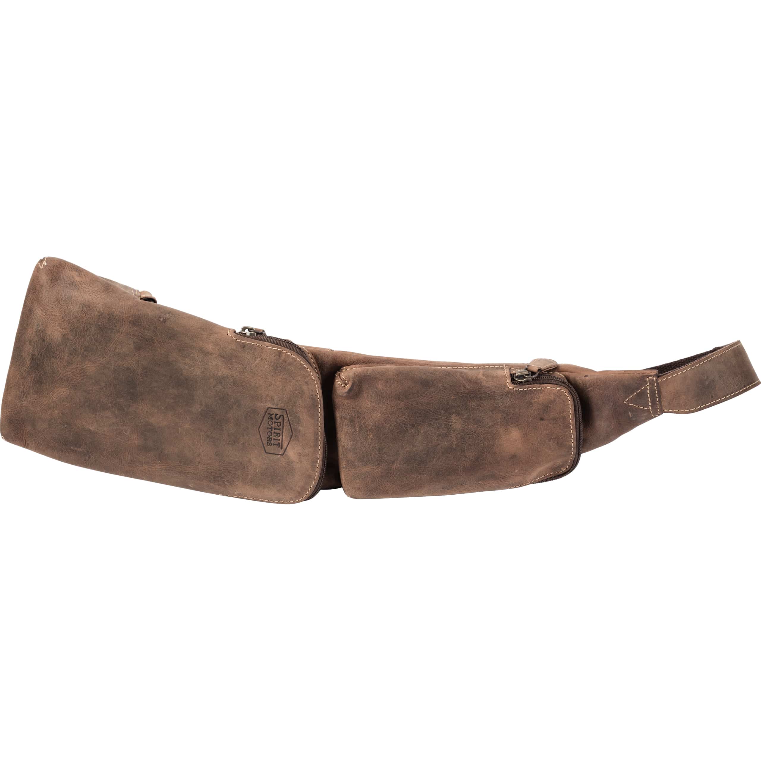 Spirit Motors Vintage Leder Cross Bag 2 Liter Stauraum braun - Motorradzubehör - Reisen & Outdoor