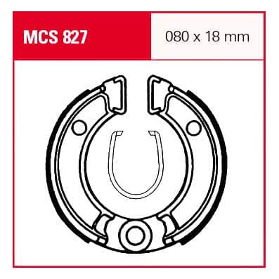 TRW Lucas Bremsbacken MCS827 80x18mm - Motorradteile & Ersatzteile - Bremsen