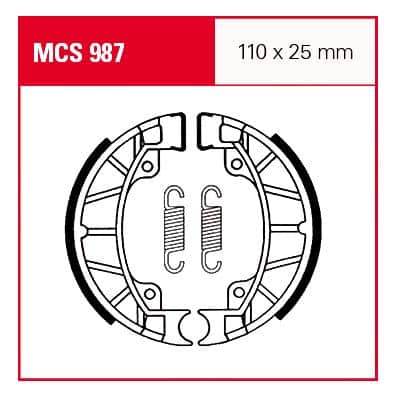 TRW Lucas Bremsbacken MCS987 110x25mm - Motorradteile & Ersatzteile - Bremsen