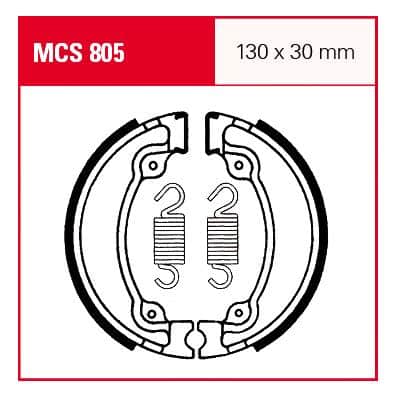 TRW Lucas Bremsbacken iF MCS805 130x30mm - Motorradteile & Ersatzteile - Bremsen