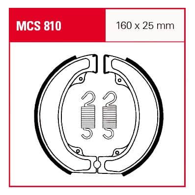 TRW Lucas Bremsbacken iF MCS810 160x25mm - Motorradteile & Ersatzteile - Bremsen
