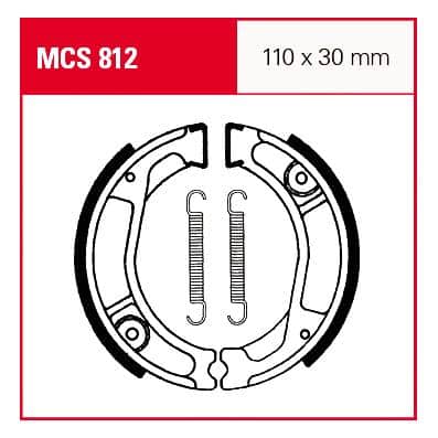 TRW Lucas Bremsbacken iF MCS812 110x30mm - Motorradteile & Ersatzteile - Bremsen