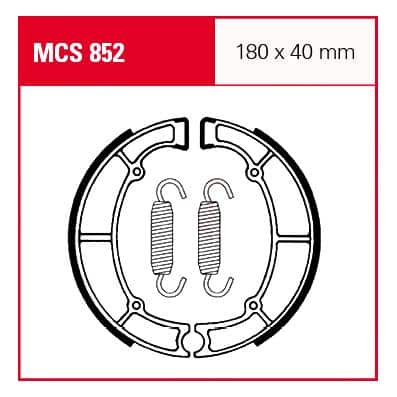 TRW Lucas Bremsbacken iF MCS852 180x40mm - Motorradteile & Ersatzteile - Bremsen