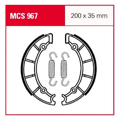 TRW Lucas Bremsbacken iF MCS967 200x35mm - Motorradteile & Ersatzteile - Bremsen