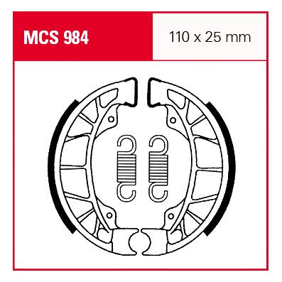 TRW Lucas Bremsbacken iF MCS984 110x25mm - Motorradteile & Ersatzteile - Bremsen