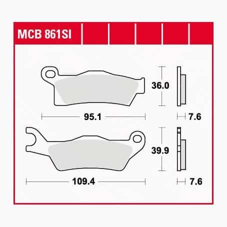 TRW Lucas Bremsbeläge Sintermetall Offroad MCB861SI 109