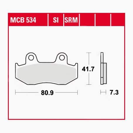 TRW Lucas Bremsbeläge Sintermetall Scooter MCB534SRM 80