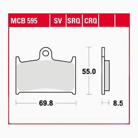 TRW Lucas Bremsbeläge Sintermetall Street MCB595SV 69