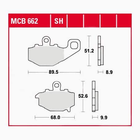 TRW Lucas Bremsbeläge Sintermetall Street MCB662SH 89