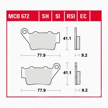 TRW Lucas Bremsbeläge Sintermetall Street MCB672SH 77