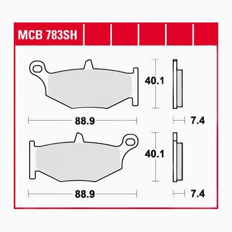 TRW Lucas Bremsbeläge Sintermetall Street MCB783SH 88