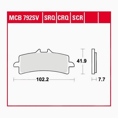 TRW Lucas Bremsbeläge Sintermetall Street MCB792SV 102
