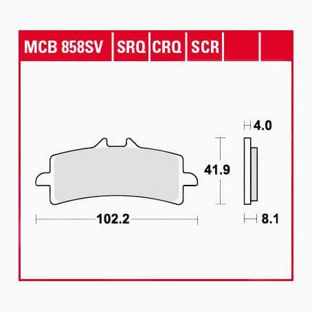 TRW Lucas Bremsbeläge Sintermetall Street MCB858SV 102