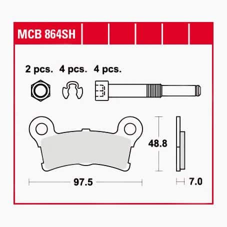 TRW Lucas Bremsbeläge Sintermetall Street MCB864SH 97