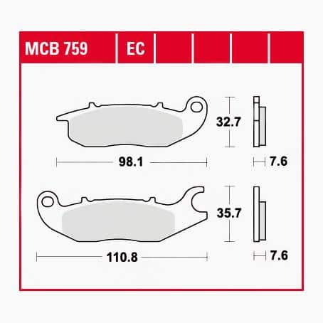 TRW Lucas Bremsbeläge organisch ECO MCB759EC 110