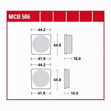 TRW Lucas Bremsbeläge organisch MCB506 44