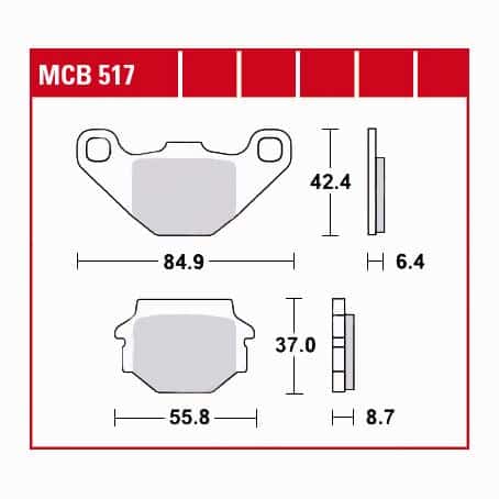 TRW Lucas Bremsbeläge organisch MCB517 84