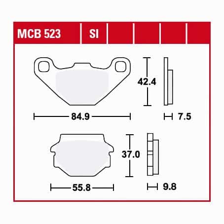 TRW Lucas Bremsbeläge organisch MCB523 84