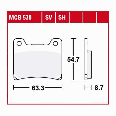 TRW Lucas Bremsbeläge organisch MCB530 63