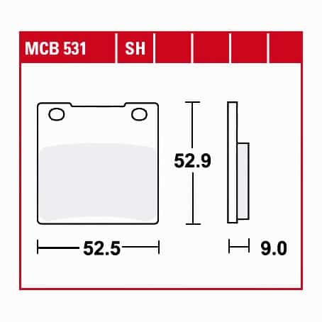 TRW Lucas Bremsbeläge organisch MCB531 52