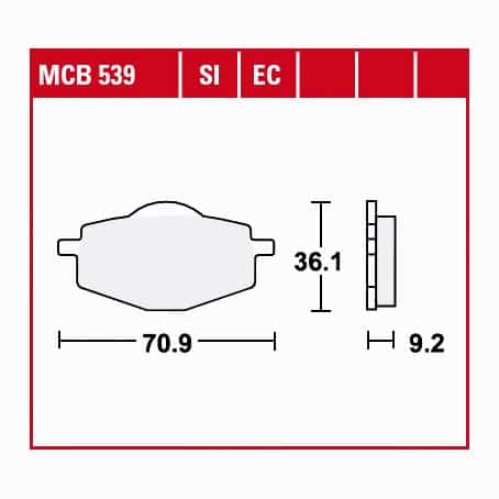 TRW Lucas Bremsbeläge organisch MCB539 70