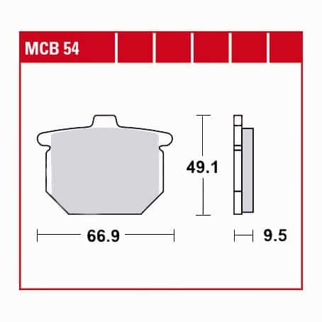 TRW Lucas Bremsbeläge organisch MCB54 66
