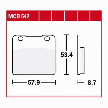 TRW Lucas Bremsbeläge organisch MCB542 57