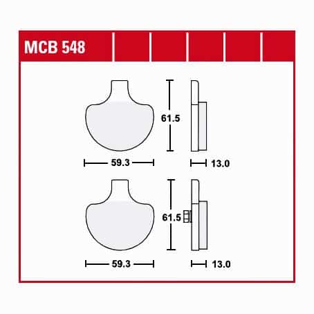 TRW Lucas Bremsbeläge organisch MCB548 59