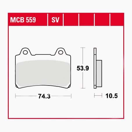 TRW Lucas Bremsbeläge organisch MCB559 74