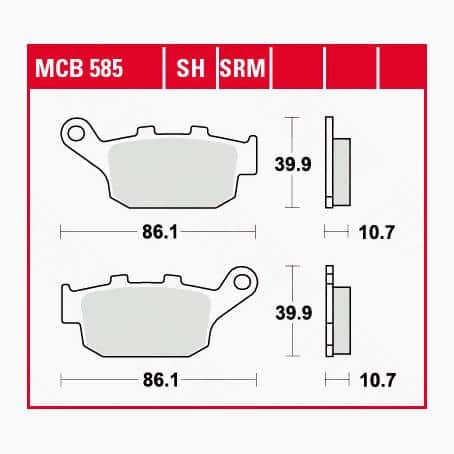 TRW Lucas Bremsbeläge organisch MCB585 86