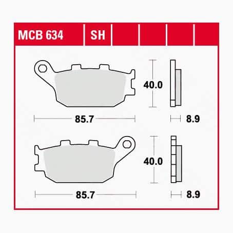 TRW Lucas Bremsbeläge organisch MCB634 85