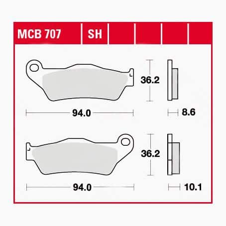 TRW Lucas Bremsbeläge organisch MCB738 106