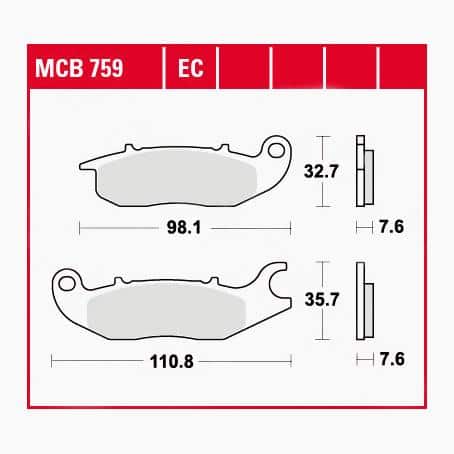 TRW Lucas Bremsbeläge organisch MCB759 98