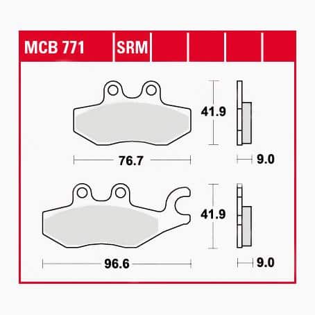 TRW Lucas Bremsbeläge organisch MCB771 96